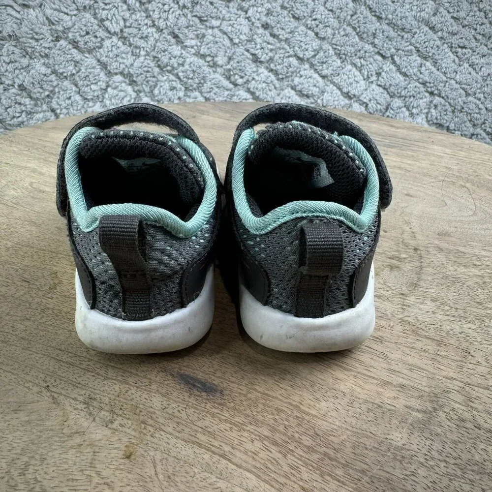 Nike Toddler Flex Contact 2 Size‎ 5C Black & Teal Sneakers With Strap Size 5C